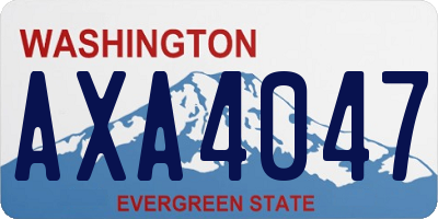 WA license plate AXA4047