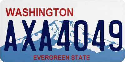 WA license plate AXA4049