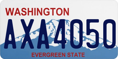 WA license plate AXA4050