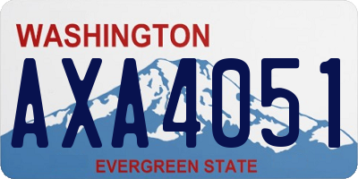 WA license plate AXA4051