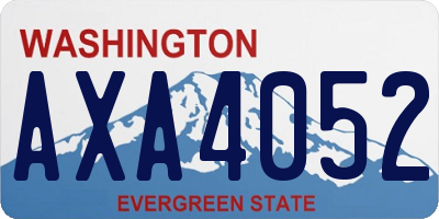 WA license plate AXA4052