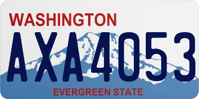 WA license plate AXA4053