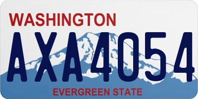 WA license plate AXA4054