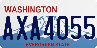 WA license plate AXA4055