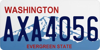 WA license plate AXA4056
