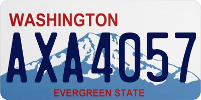 WA license plate AXA4057