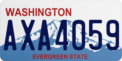 WA license plate AXA4059