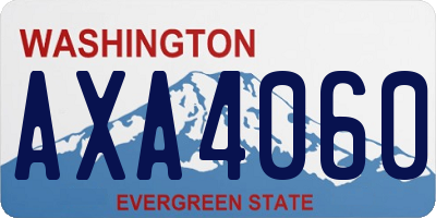 WA license plate AXA4060