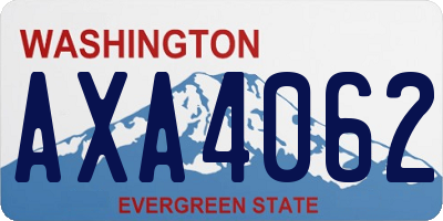 WA license plate AXA4062