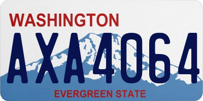 WA license plate AXA4064