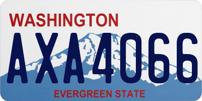 WA license plate AXA4066