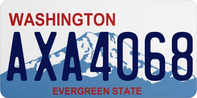 WA license plate AXA4068