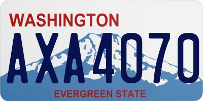 WA license plate AXA4070