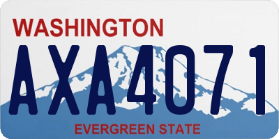WA license plate AXA4071