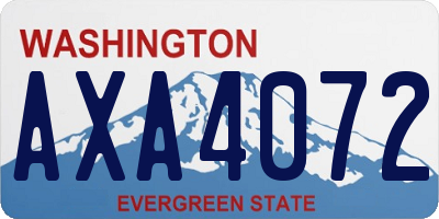 WA license plate AXA4072