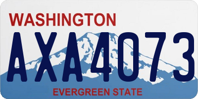 WA license plate AXA4073