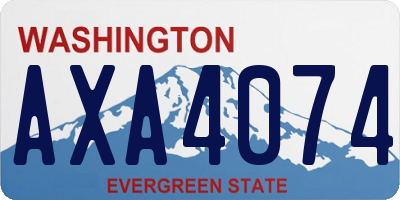 WA license plate AXA4074