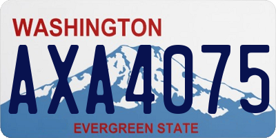 WA license plate AXA4075