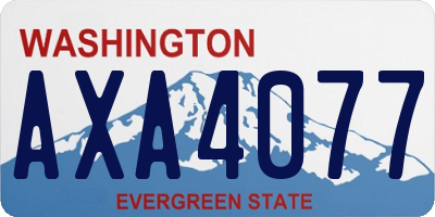WA license plate AXA4077