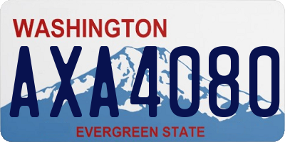 WA license plate AXA4080