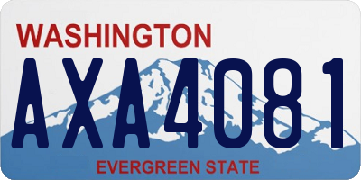 WA license plate AXA4081