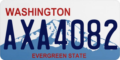 WA license plate AXA4082