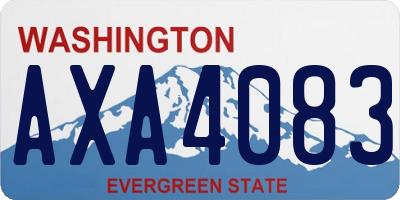 WA license plate AXA4083