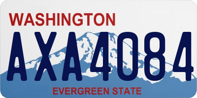 WA license plate AXA4084
