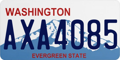 WA license plate AXA4085