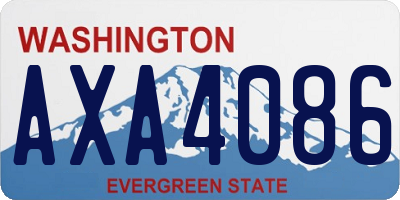 WA license plate AXA4086