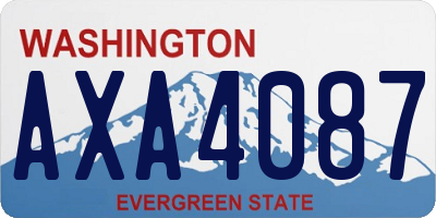 WA license plate AXA4087