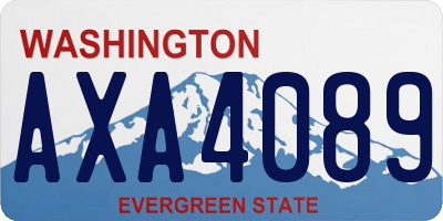 WA license plate AXA4089