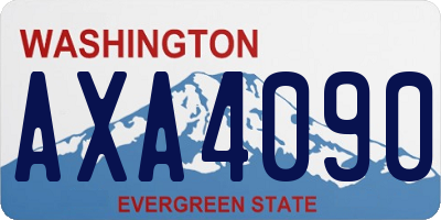 WA license plate AXA4090