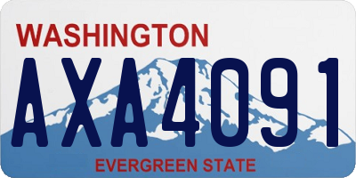 WA license plate AXA4091