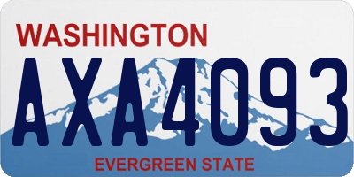 WA license plate AXA4093