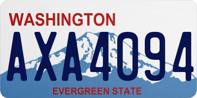 WA license plate AXA4094