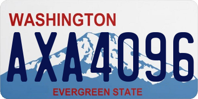 WA license plate AXA4096