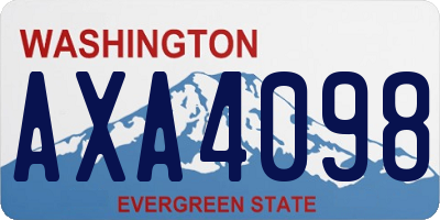 WA license plate AXA4098