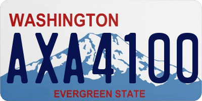 WA license plate AXA4100