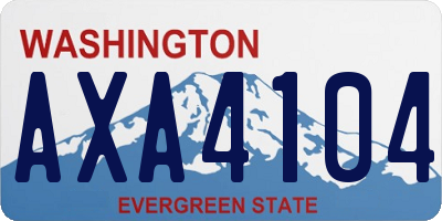WA license plate AXA4104