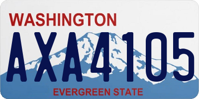 WA license plate AXA4105