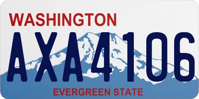 WA license plate AXA4106
