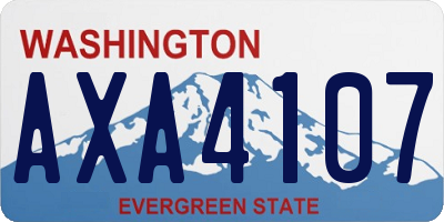 WA license plate AXA4107