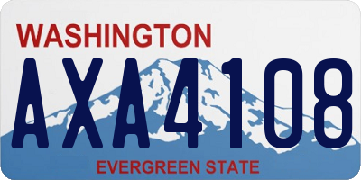WA license plate AXA4108
