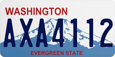 WA license plate AXA4112