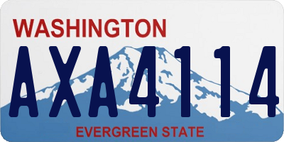 WA license plate AXA4114