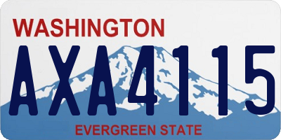 WA license plate AXA4115
