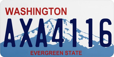WA license plate AXA4116