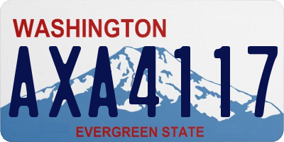 WA license plate AXA4117