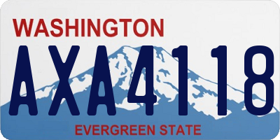 WA license plate AXA4118